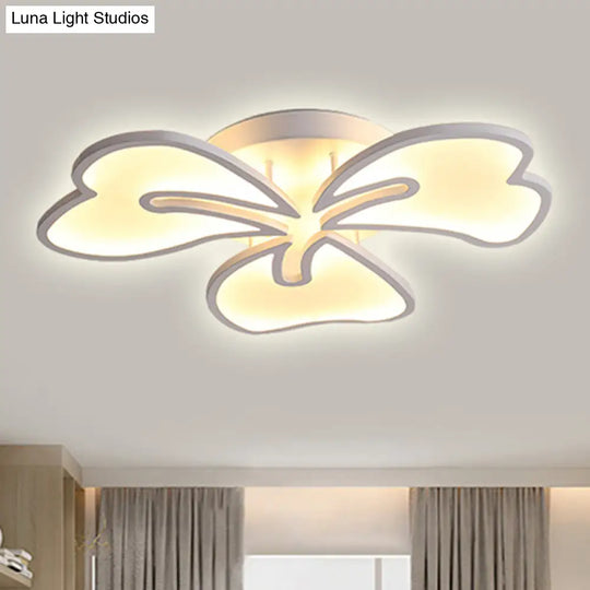 Modern Acrylic Flush Mount Flower Ceiling Lamp Available In 3/4/5-Light Options Warm/White/Natural