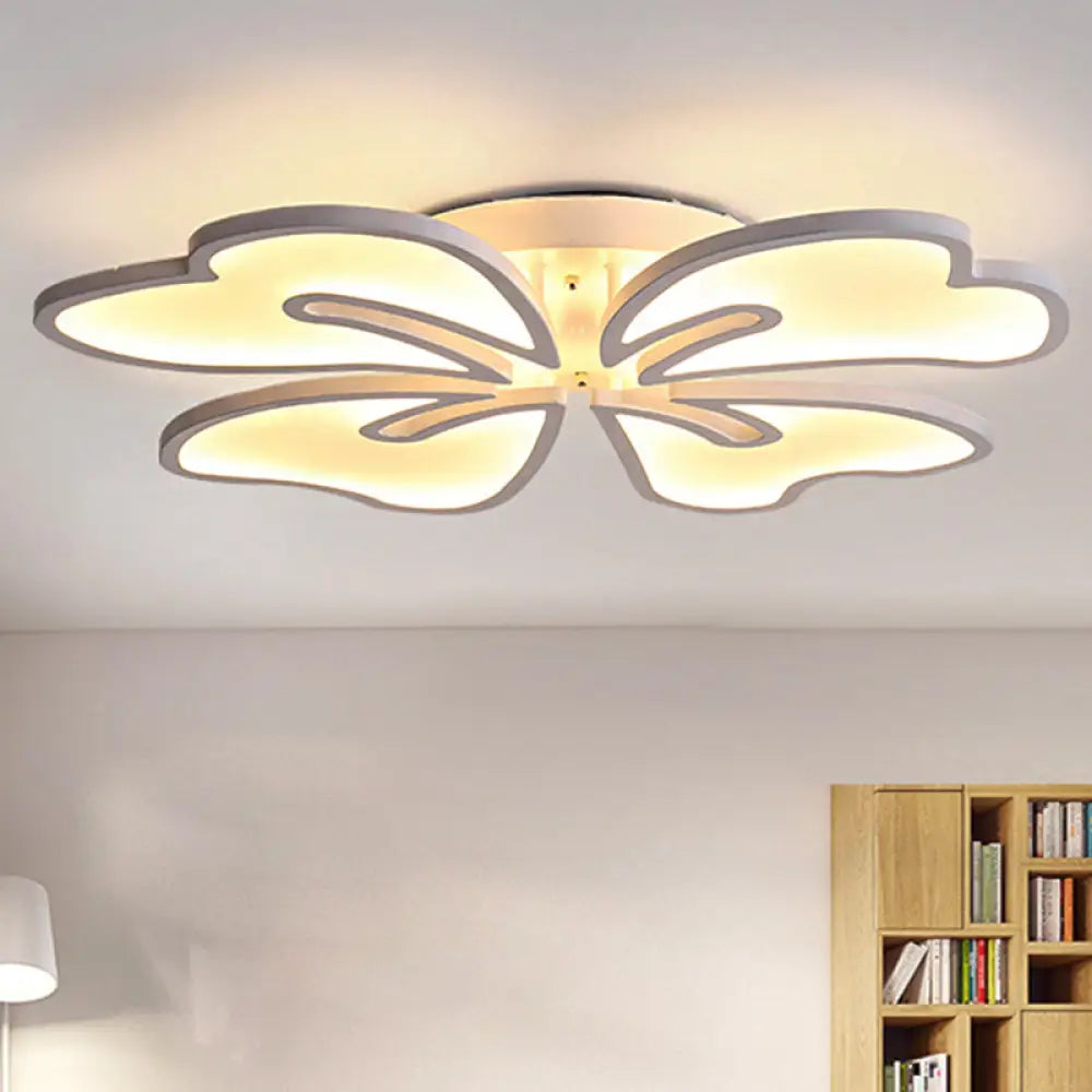 Modern Acrylic Flush Mount Flower Ceiling Lamp Available In 3/4/5-Light Options Warm/White/Natural