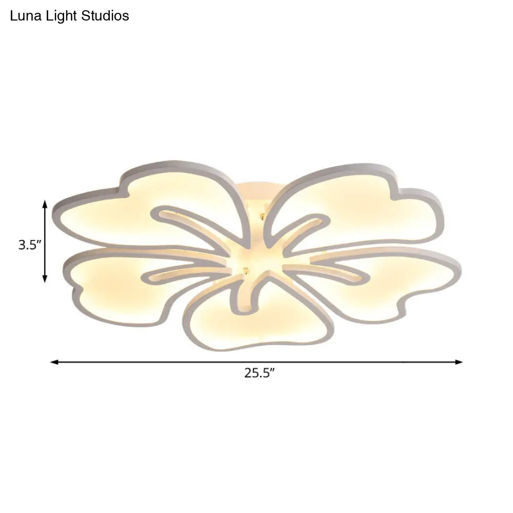 Modern Acrylic Flush Mount Flower Ceiling Lamp Available In 3/4/5-Light Options Warm/White/Natural