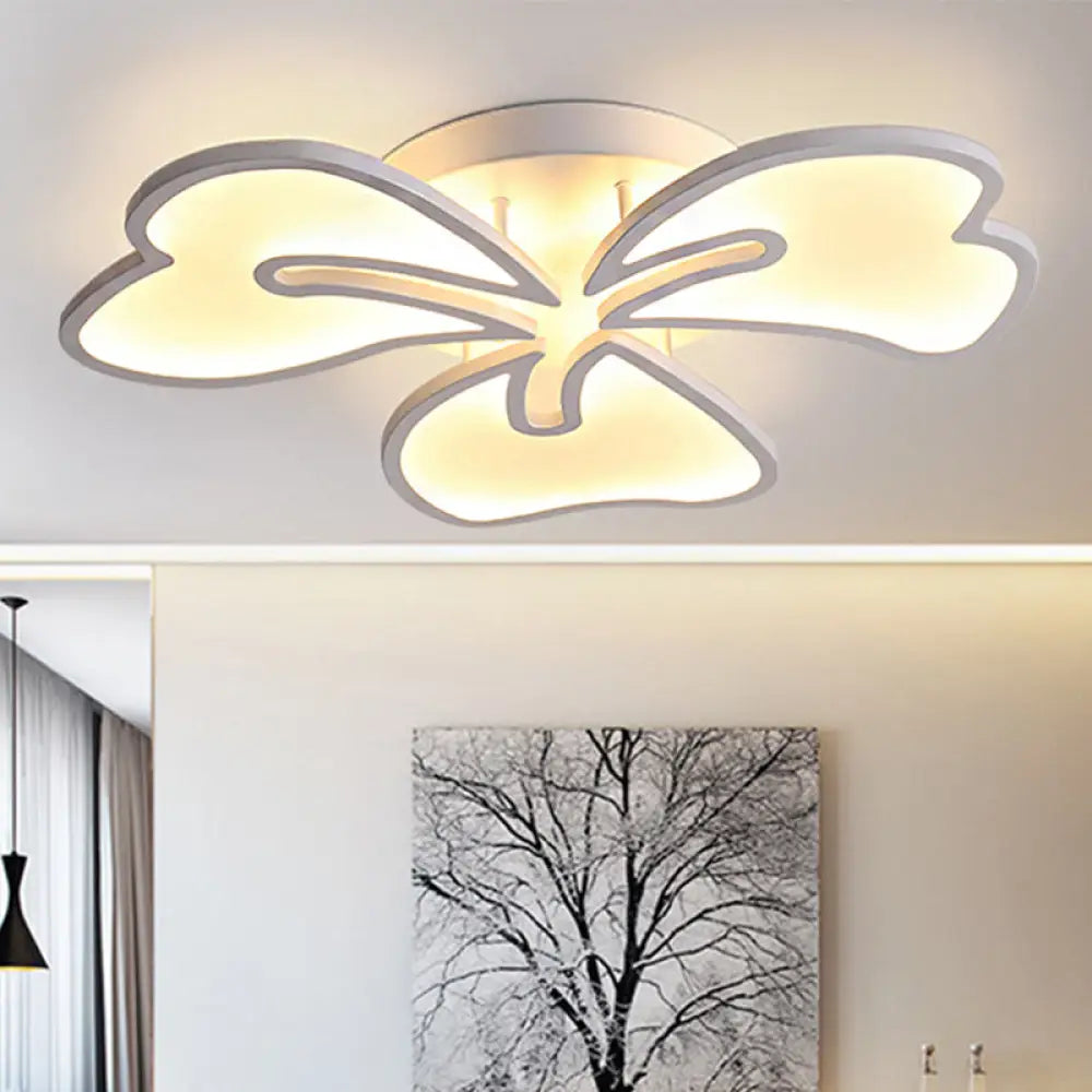 Modern Acrylic Flush Mount Flower Ceiling Lamp Available In 3/4/5-Light Options Warm/White/Natural