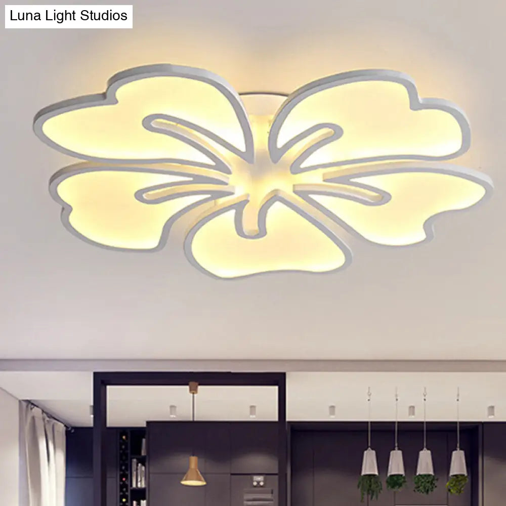 Modern Acrylic Flush Mount Flower Ceiling Lamp Available In 3/4/5-Light Options Warm/White/Natural