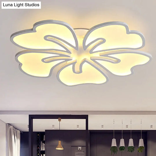 Modern Acrylic Flush Mount Flower Ceiling Lamp Available In 3/4/5-Light Options Warm/White/Natural