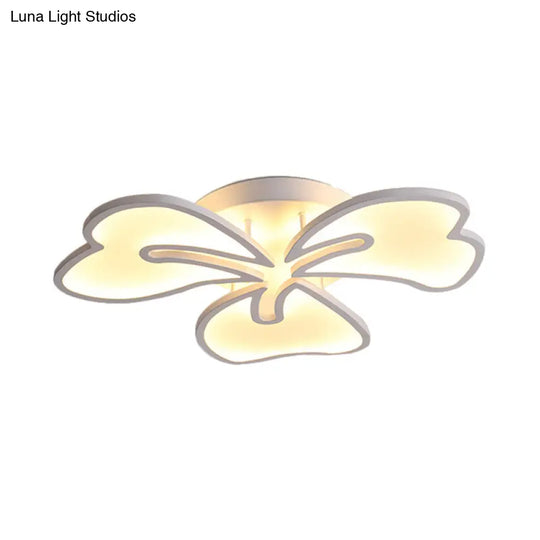 Modern Acrylic Flush Mount Flower Ceiling Lamp Available In 3/4/5-Light Options Warm/White/Natural