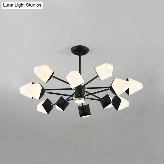 Gemstone-Inspired Led Chandelier For Dining Room - Acrylic Suspension Pendant Light