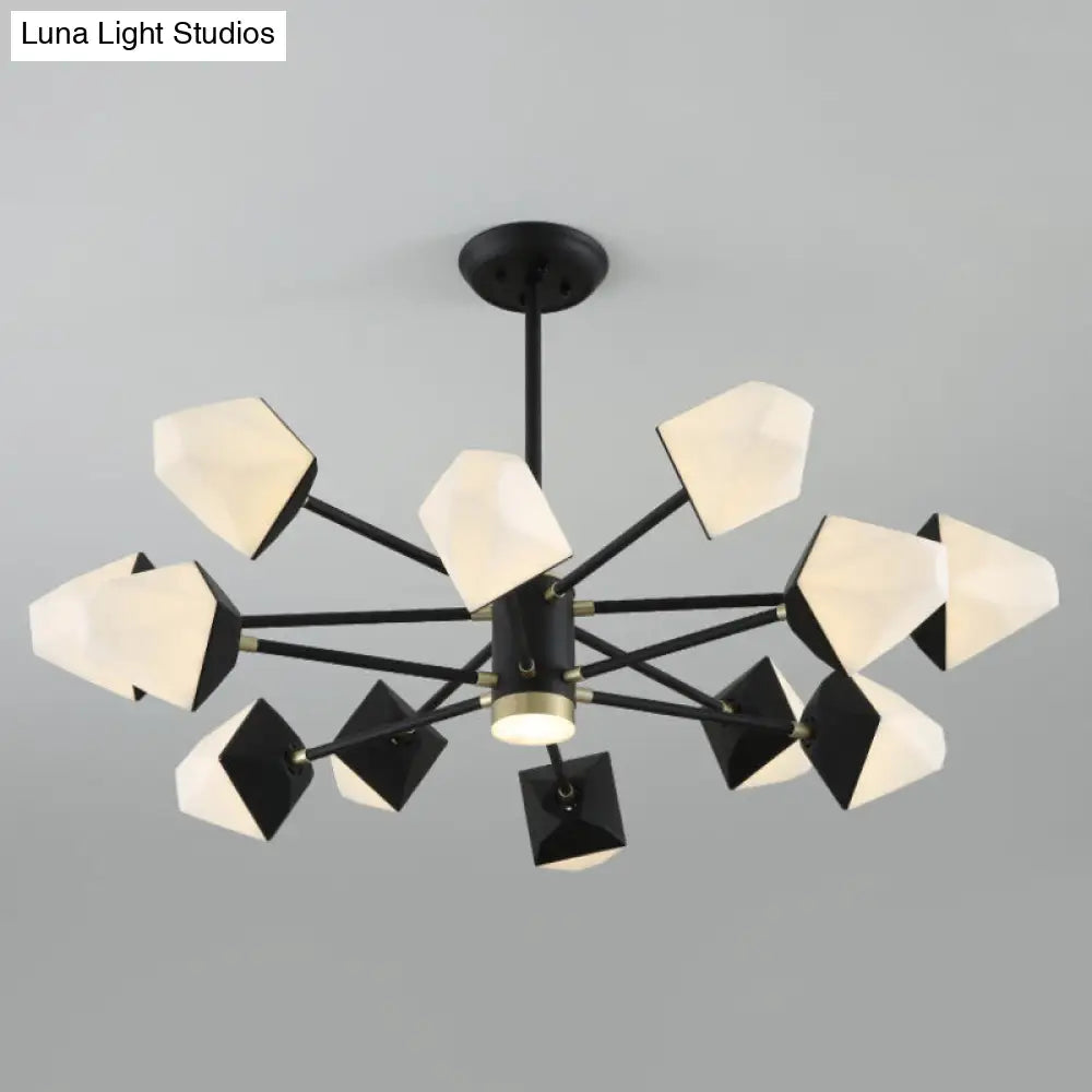 Gemstone-Inspired Led Chandelier For Dining Room - Acrylic Suspension Pendant Light