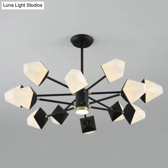 Gemstone-Inspired Led Chandelier For Dining Room - Acrylic Suspension Pendant Light