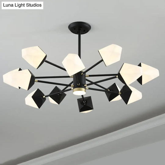 Gemstone-Inspired Led Chandelier For Dining Room - Acrylic Suspension Pendant Light