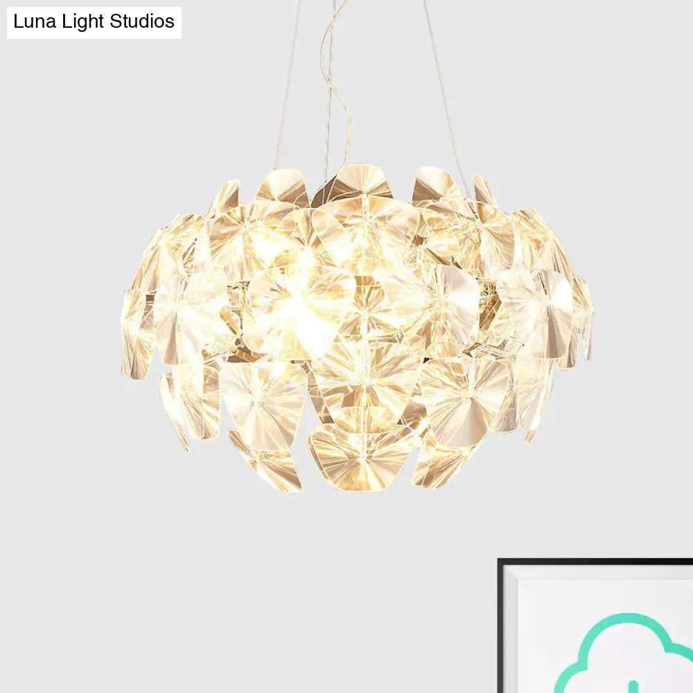 Modern Acrylic Pendant Lighting Fixture - 24/28.5/43 Wide Clear Ceiling Suspension Lamp