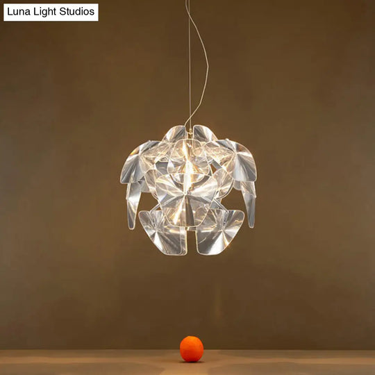 Modern Acrylic Pendant Lighting Fixture - 24/28.5/43 Wide Clear Ceiling Suspension Lamp / 24