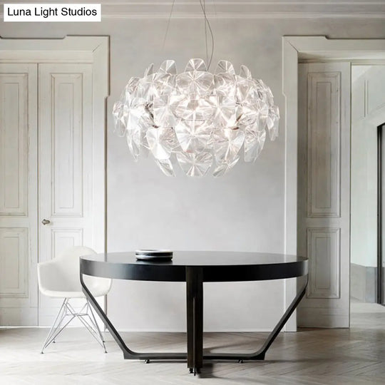 Modern Acrylic Pendant Lighting Fixture - 24/28.5/43 Wide Clear Ceiling Suspension Lamp / 28.5