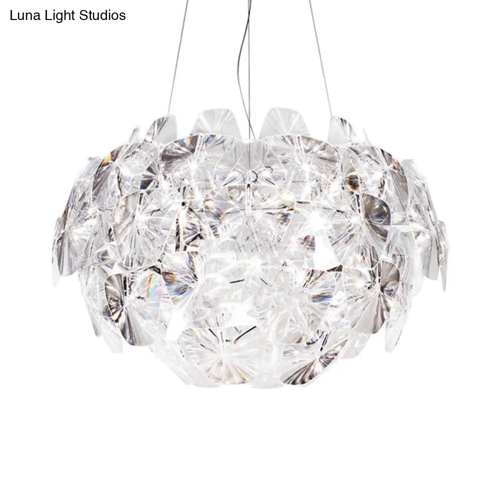 Modern Acrylic Pendant Lighting Fixture - 24/28.5/43 Wide Clear Ceiling Suspension Lamp