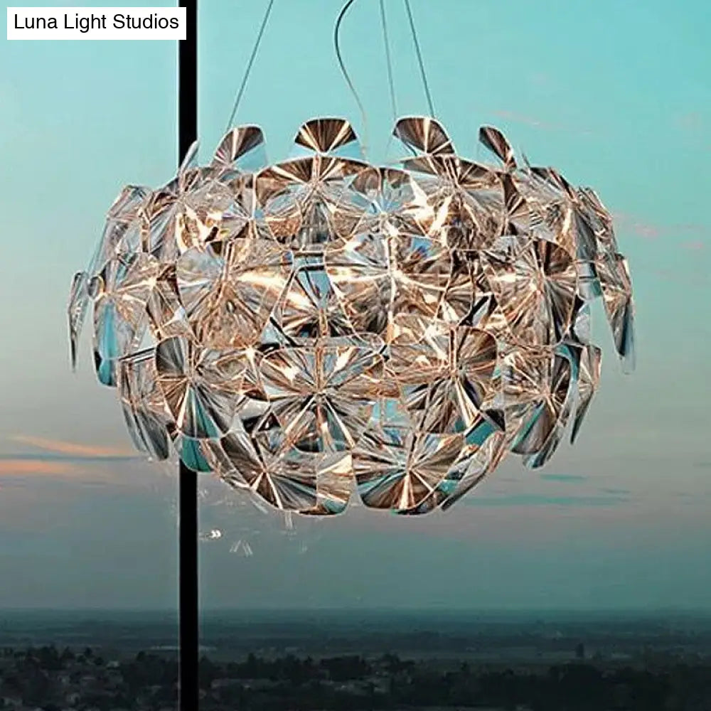 Modern Acrylic Pendant Lighting Fixture - 24/28.5/43 Wide Clear Ceiling Suspension Lamp / 43