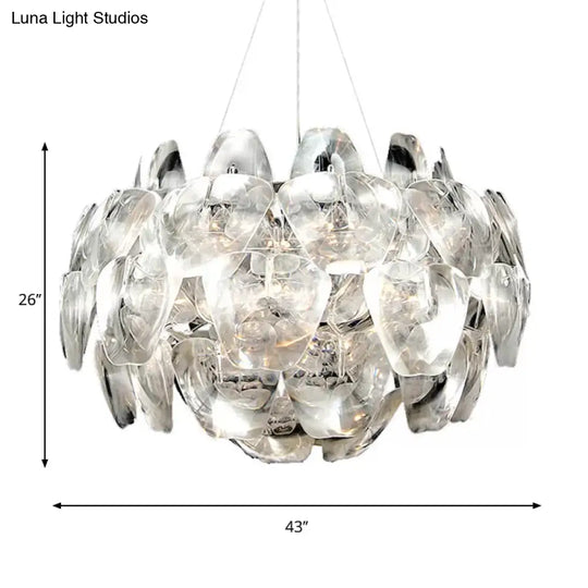 Modern Acrylic Globe Pendant Light - Clear Ceiling Lamp (24’/28.5’/43’ Wide)