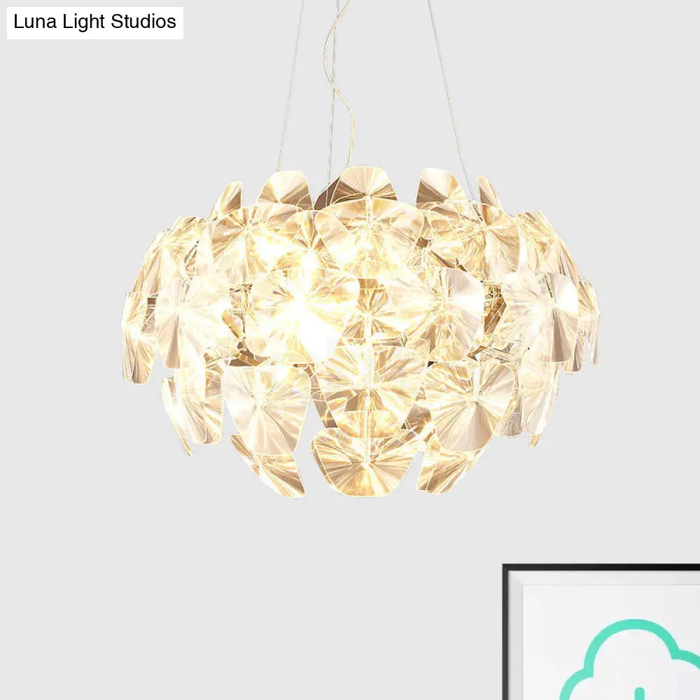 Modern Acrylic Globe Pendant Light - Clear Ceiling Lamp (24’/28.5’/43’ Wide)