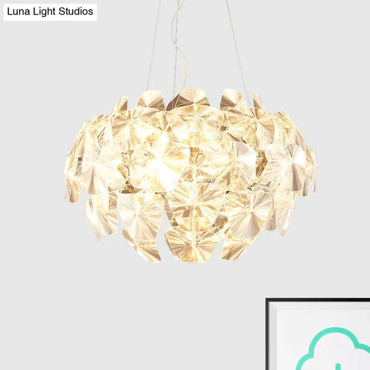 Modern Acrylic Globe Pendant Light - Clear Ceiling Lamp (24’/28.5’/43’ Wide)