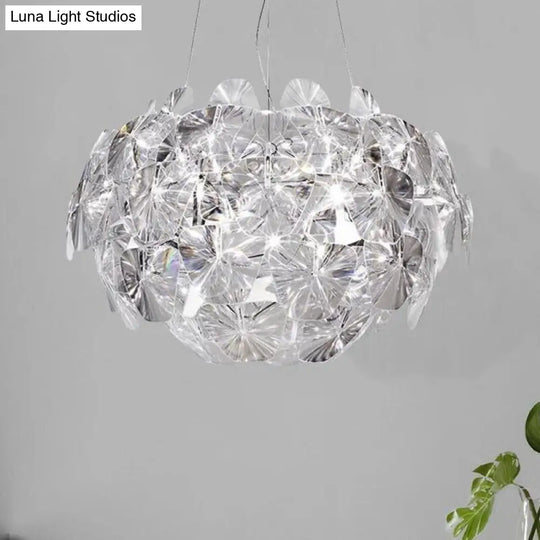 Modern Acrylic Pendant Lighting Fixture - 24/28.5/43 Wide Clear Ceiling Suspension Lamp