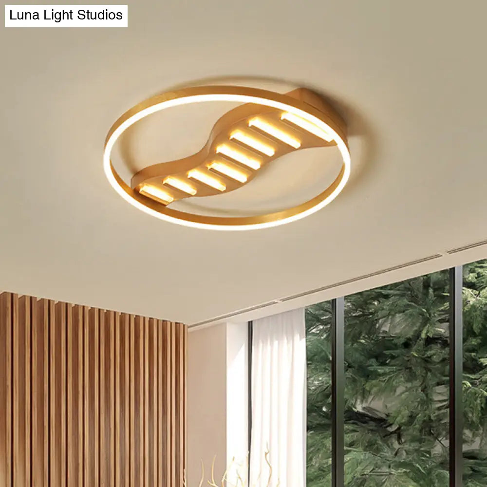 Modern Acrylic Led Ceiling Lamp - 19.5/23.5 Diameter Flush Mount Stepless Dimming Remote Control