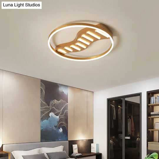 Modern Acrylic Led Ceiling Lamp - 19.5/23.5 Diameter Flush Mount Stepless Dimming Remote Control