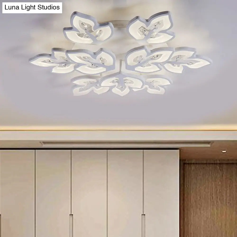 Modern Acrylic Led Ceiling Lamp For Office Restaurants - Stylish Warm/White Lighting Flush Mount