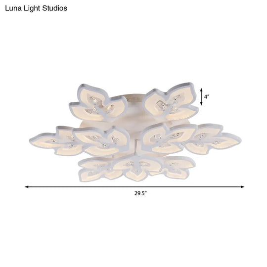 Modern Acrylic Led Ceiling Lamp For Office Restaurants - Stylish Warm/White Lighting Flush Mount