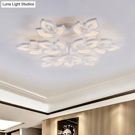 Modern Acrylic Led Ceiling Lamp For Office Restaurants - Stylish Warm/White Lighting Flush Mount