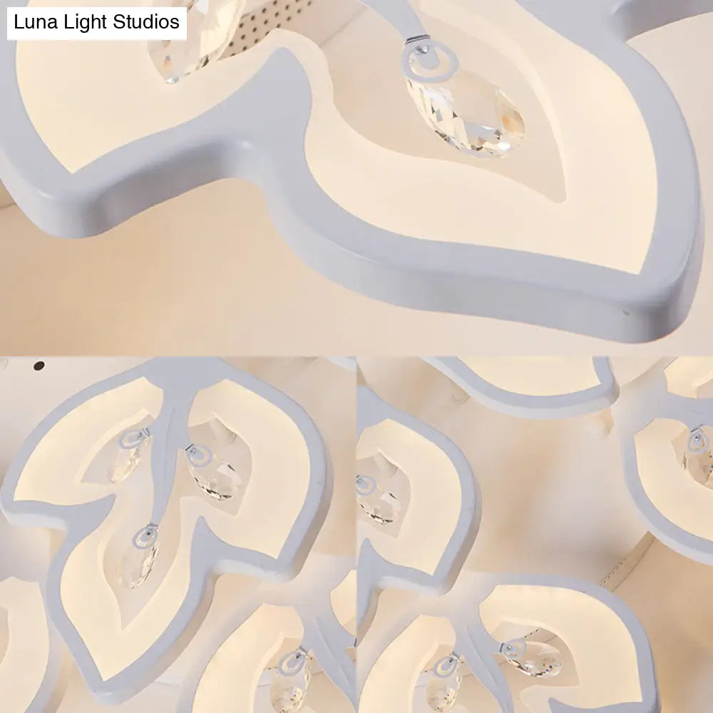 Modern Acrylic Led Ceiling Lamp For Office Restaurants - Stylish Warm/White Lighting Flush Mount