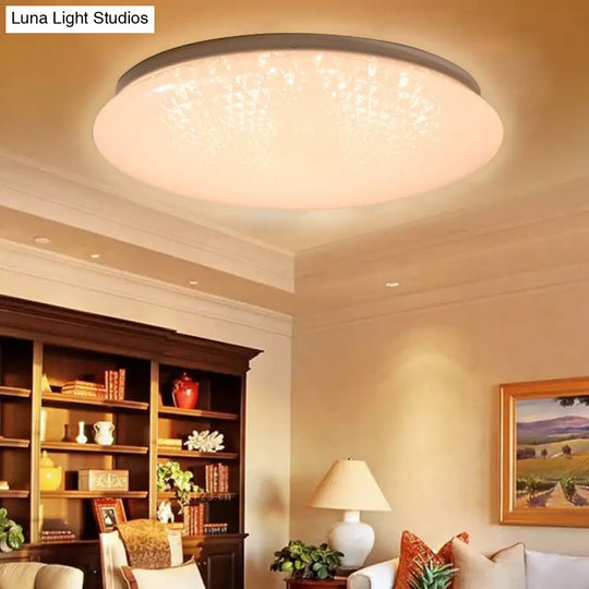 Modern Acrylic Led Ceiling Light Fixture In Warm/White/Natural 15/19 Dia White / 15 Warm