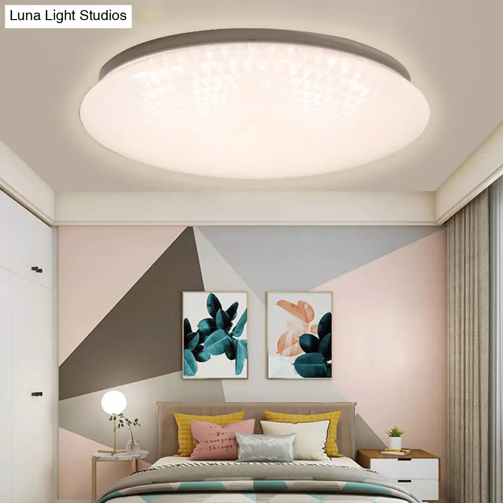 Modern Acrylic Led Ceiling Light Fixture In Warm/White/Natural 15/19 Dia White / 15 Natural