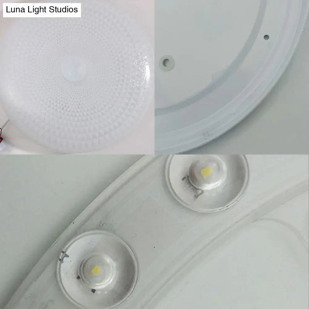 Modern Acrylic Led Ceiling Light Fixture In Warm/White/Natural 15/19 Dia