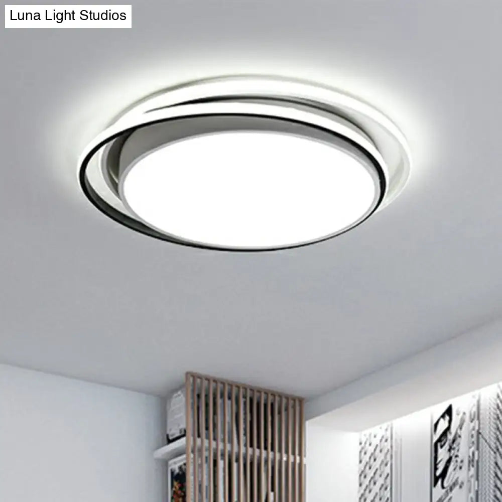 Modern Acrylic Led Flush Mount Ceiling Light Fixture For Bedrooms White / 15