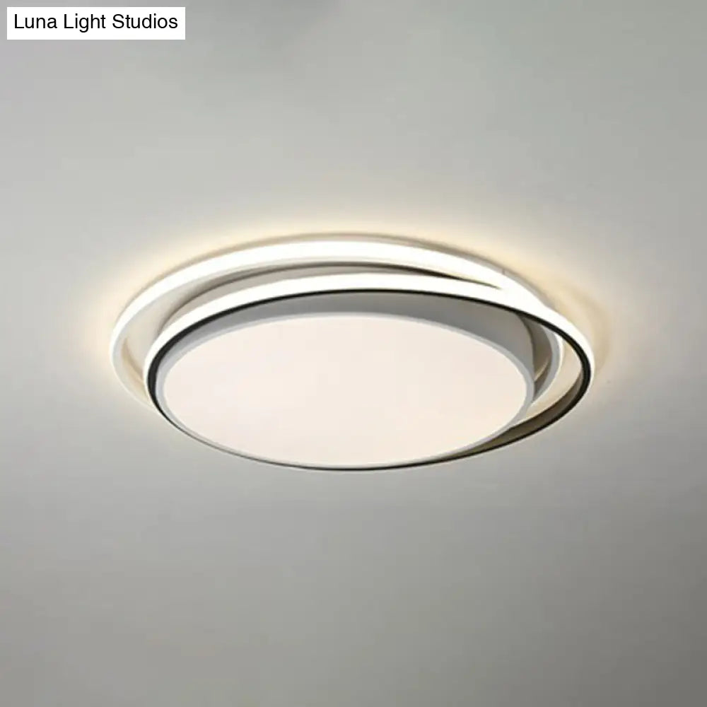 Modern Acrylic Led Flush Mount Ceiling Light Fixture For Bedrooms White / 15 Third Gear