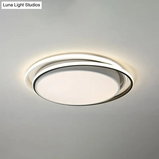 Modern Acrylic Led Flush Mount Ceiling Light Fixture For Bedrooms White / 15 Third Gear