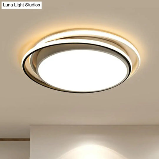 Modern Acrylic Led Flush Mount Ceiling Light Fixture For Bedrooms White / 15 Remote Control Stepless