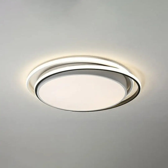 Modern Acrylic Led Flush Mount Ceiling Light Fixture For Bedrooms White / 15’ Third Gear