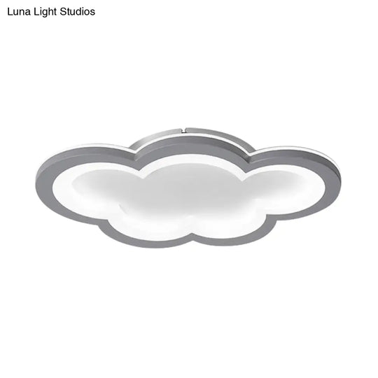 Modern Acrylic Led Flush Mount Cloud Ceiling Light For Play Room