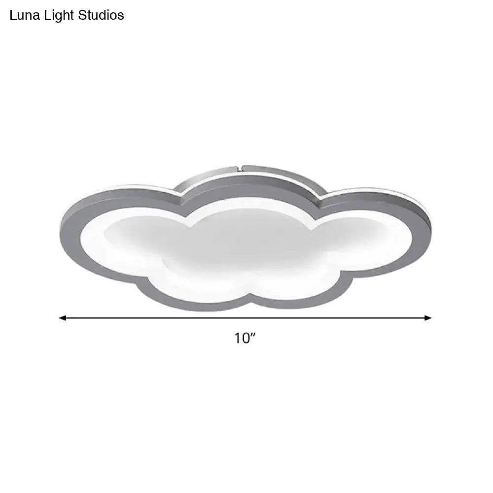 Modern Acrylic Led Flush Mount Cloud Ceiling Light For Play Room