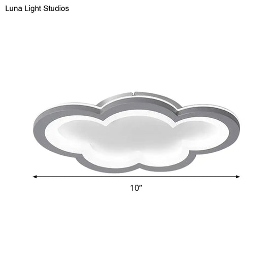 Modern Acrylic Led Flush Mount Cloud Ceiling Light For Play Room