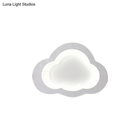 Modern Acrylic Led Flush Mount Cloud Ceiling Light For Play Room