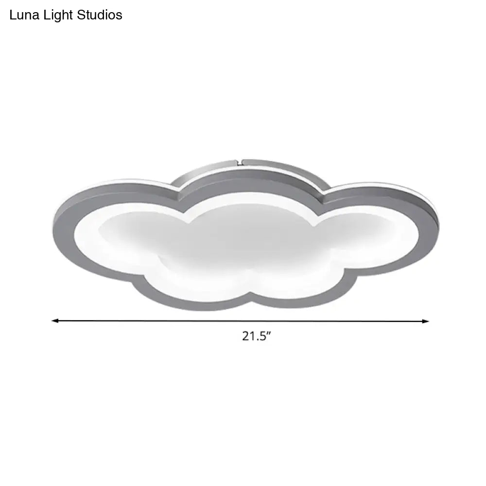 Modern Acrylic Led Flush Mount Cloud Ceiling Light For Play Room