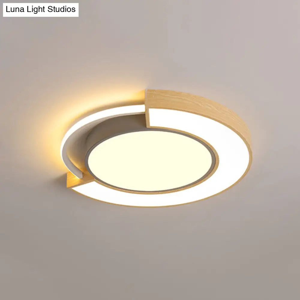 Modern Acrylic Led Flush Mount Light - Grey/Green 16.5’/20.5’ Diameter White/Warm Available