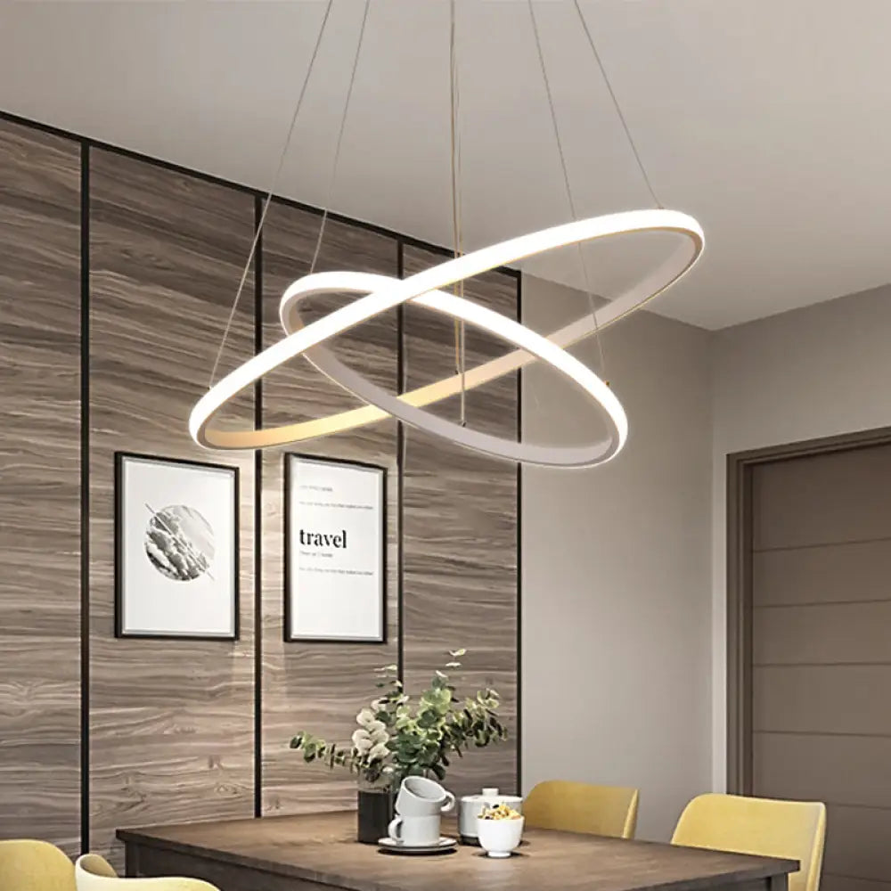 Modern Acrylic Led Orb Hanging Light Kit In Warm/White – Sizes Range From 8’ To 23.5’ Wide