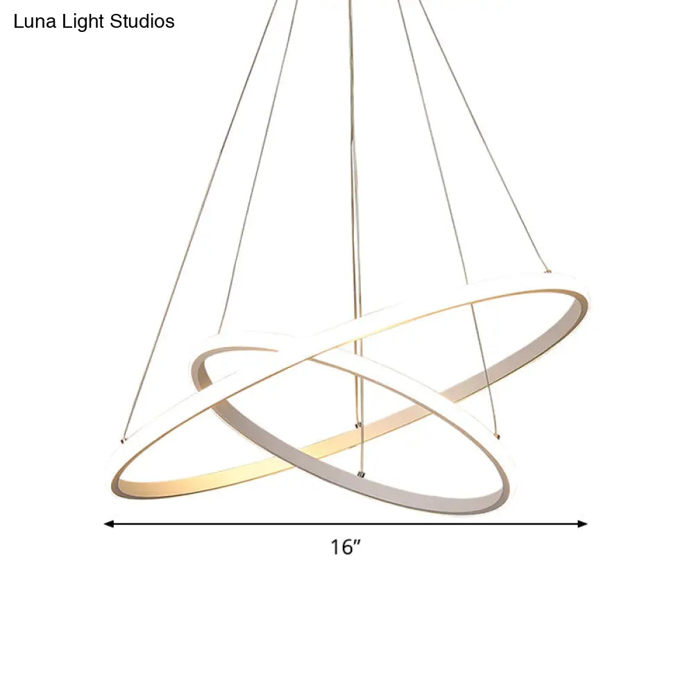 Modern Acrylic Orb Hanging Led Chandelier In Warm/White Light Multiple Sizes Available