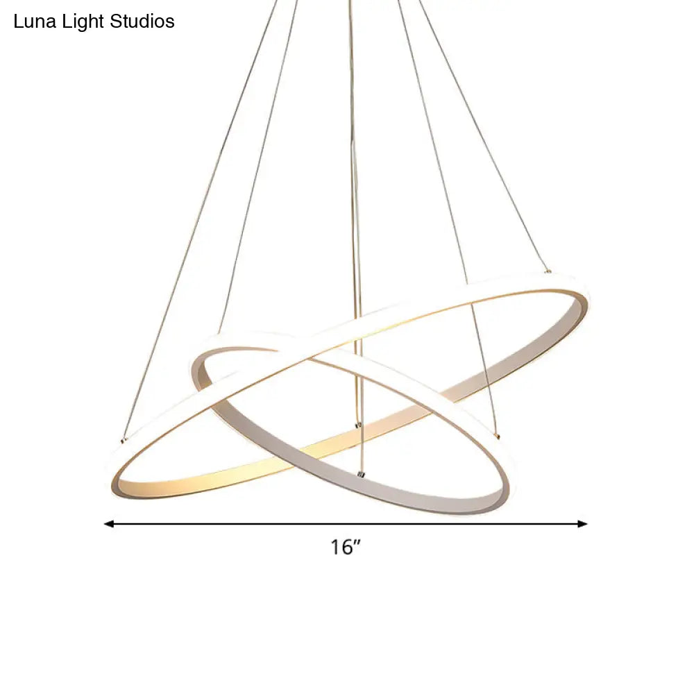 Modern Acrylic Led Orb Hanging Light Kit In Warm/White – Sizes Range From 8’ To 23.5’ Wide