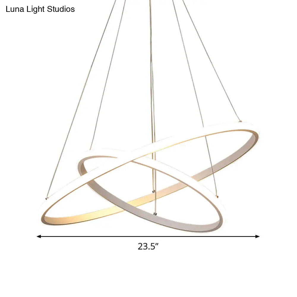 Modern Acrylic Orb Hanging Led Chandelier In Warm/White Light Multiple Sizes Available