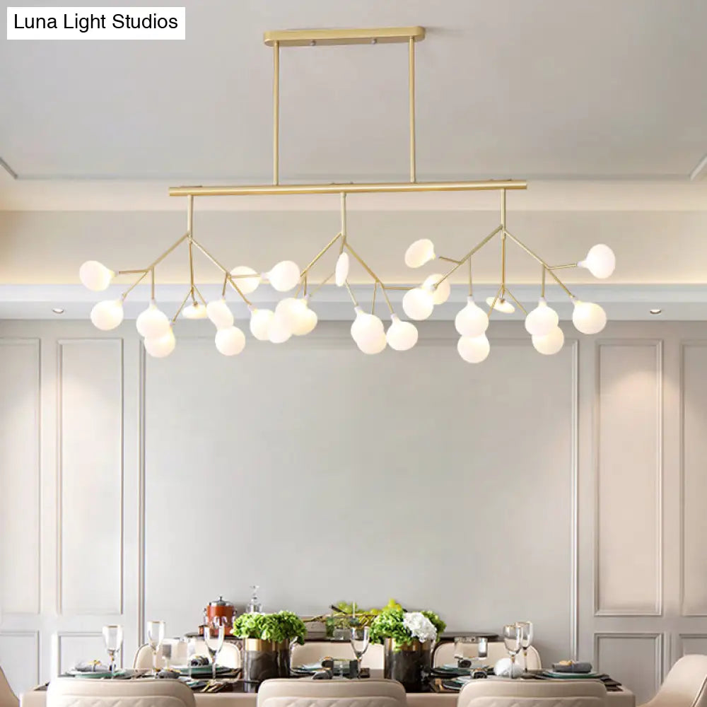 Modern Acrylic Led Pendant Light Fixture With 27 Heads For Living Room