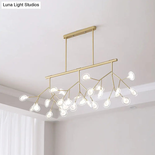 Modern Acrylic Led Pendant Light Fixture With 27 Heads For Living Room