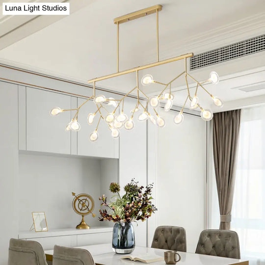 Modern Acrylic Led Pendant Light Fixture With 27 Heads For Living Room