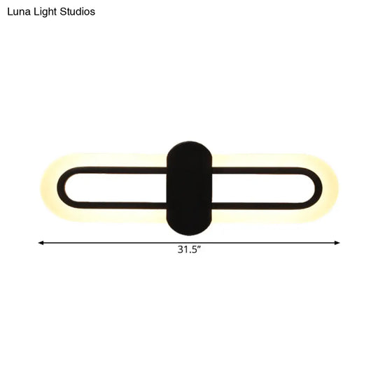 Modern Acrylic Led Wall Mounted Light In Warm/White - 16/23.5/31.5 W