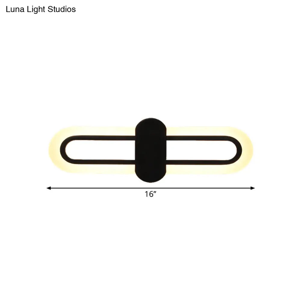 Modern Acrylic Led Wall Mounted Light In Warm/White - 16/23.5/31.5 W