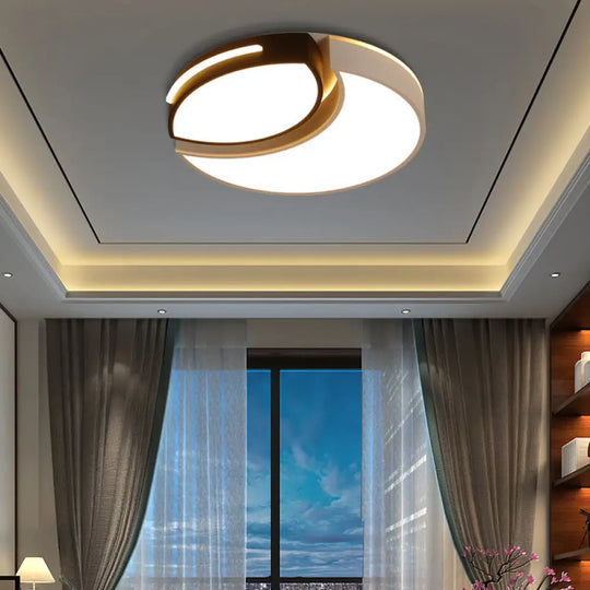 Modern Acrylic Round Ceiling Lights - 16’/19.5’/23.5’ Warm/White Indoor Lighting White / 16’ Warm